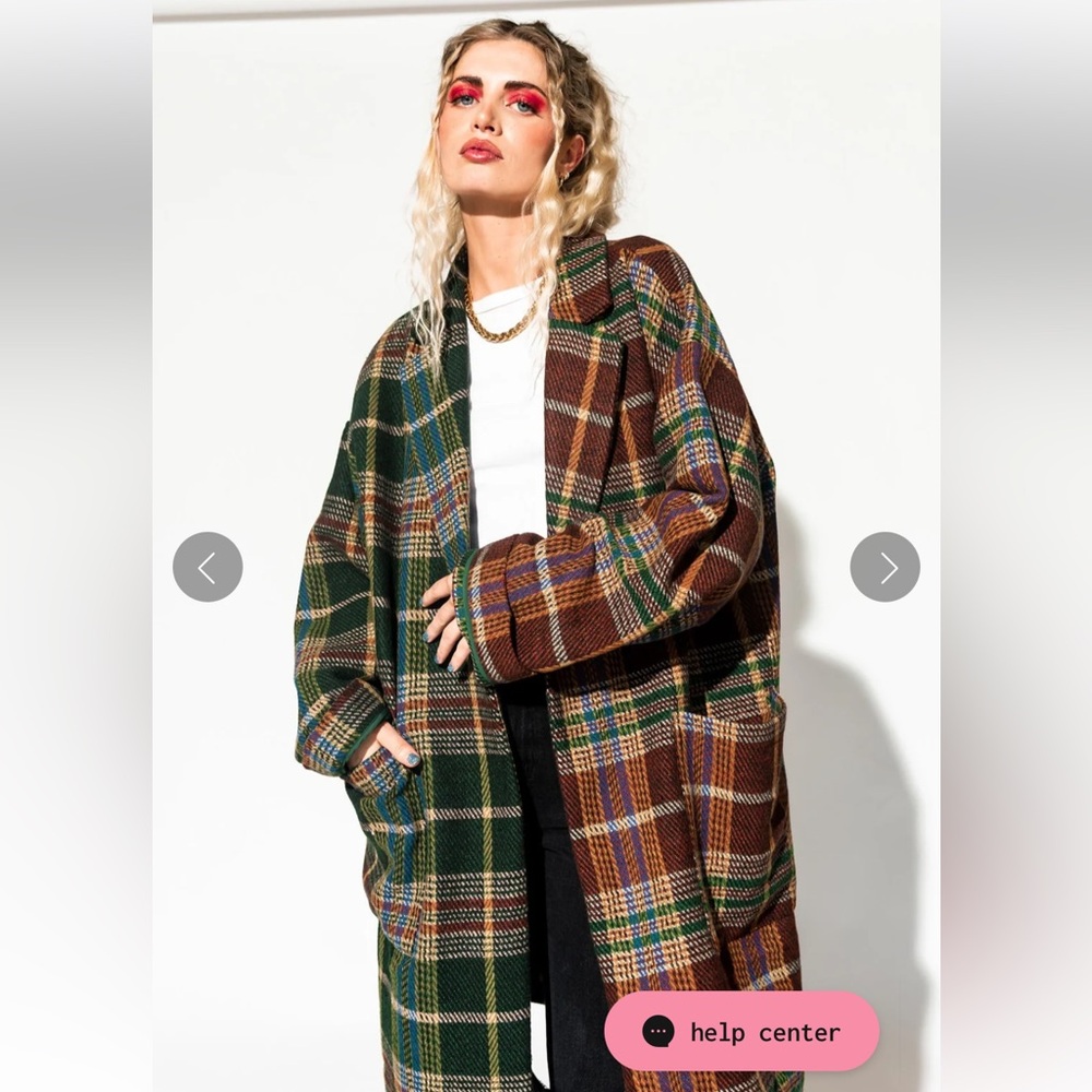 Dressed in Lala Scorpio Half + Half Oversized Coat L/XL